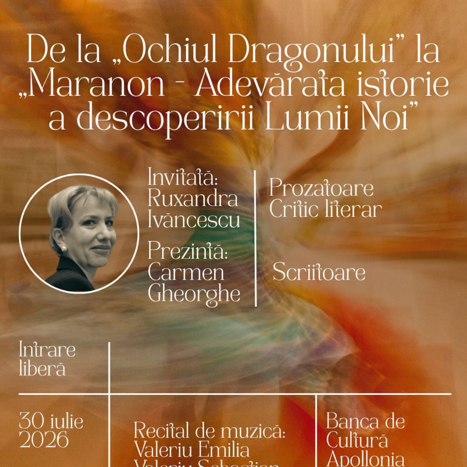 Literatura Azi Ruxandra Ivăncescu la Banca de Cultură Apollonia